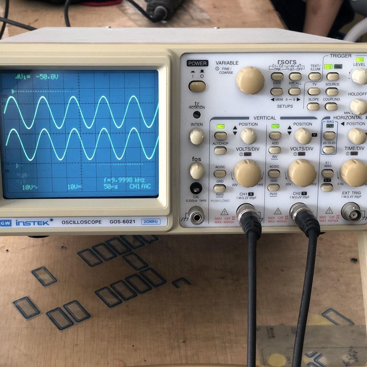 아날로그 오실로스코프 듀얼 채널 측정기 신호 전기 전자파 메가트레이스 대역폭 - 상품 이미지