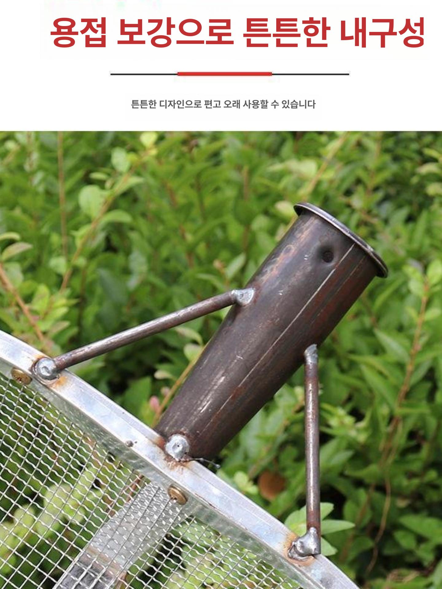 철망 삼태기 농기구 체 바구니 갈퀴 돌고르는삽 돌고르기 농사 거름 채삽 돌고르는채 - 상세 이미지 5