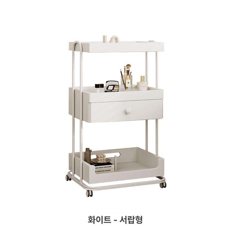피부샵 왜건 화이트 이동식 바퀴 다용도 미용카트 웨건 트롤리 미용도구 정리대 - 상세 이미지 5