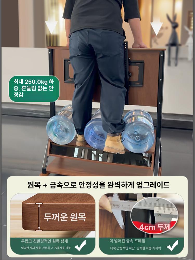 바퀴달린 거실장 이동식 스테레오 미디어 캐비닛 받침대 수납장 장식장 티비 인테리어 - 상세 이미지 2