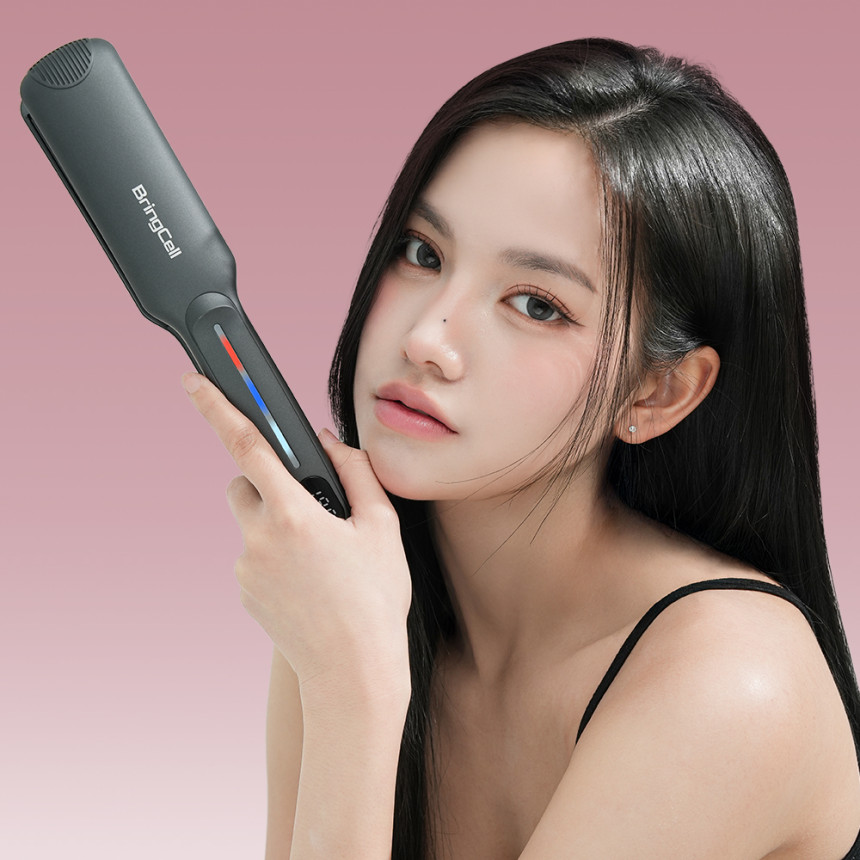 브링셀 웨이브9 전문가용 매직기 판고데기 미용실 볼륨 헤어 프리볼트