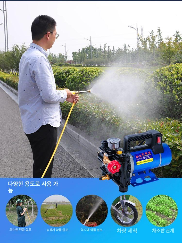 전동 농약 분무기 고압 살포 과수원 이동식 모터식 분사 정원용 호스건 스프레이 - 상세 이미지 4