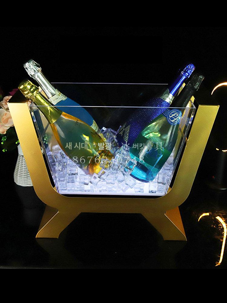 클럽 아이스버킷 파티 얼음 맥주 와인쿨러 바구니 위스키 칠링백 장식 아이스버켓 - 상세 이미지 5