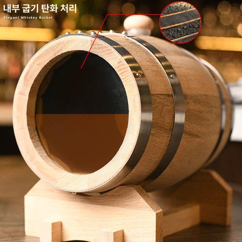 담금주 숙성오크통 저장병 양주 인삼주 위스키 발효통 로스트 와인통 베럴통 숙성용 - 상세 이미지 4