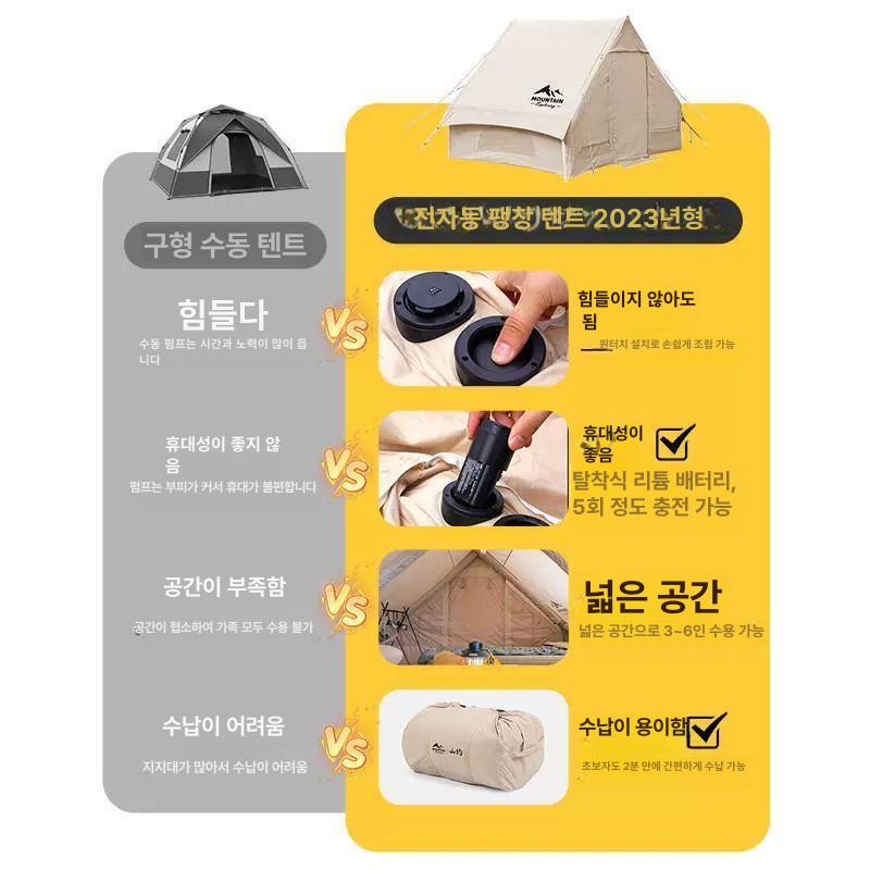 겨울 에어텐트 사계절 글램핑 돔 거실형 야외 아웃도어 캠핑장비 방한 - 상세 이미지 2