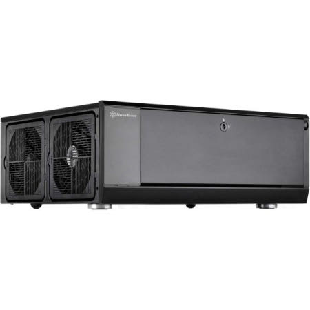 [해외]실버스톤 테크놀로지 GD10B 홈 시어터 컴퓨터 케이스 HTPC 잠금 전면 패널 ATX마