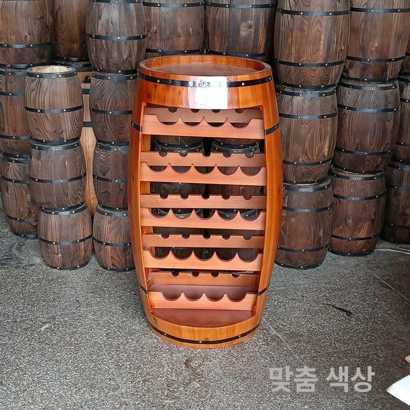 선반 오크통 캐비닛 장식장 수납 진열대 진열장 와인랙 보관함 배럴 술장 모던 저장고 - 상세 이미지 4