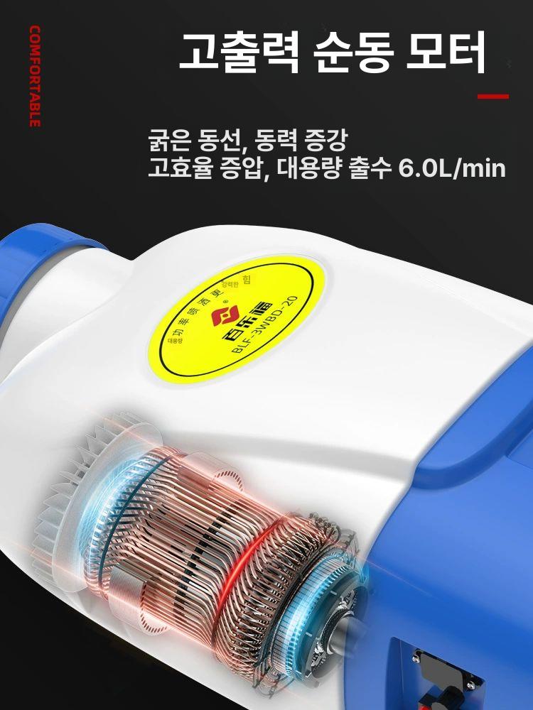 충전식 분무기 배터리 압축 배낭형 고압 스프레이 자동 전기 손잡이 듀얼펌프 - 상세 이미지 2