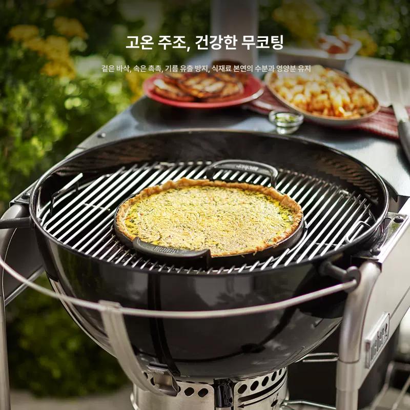 야외 코팅그리들 무쇠 플레이트 화덕 캠핑 구이 스토브 손잡이 가스 주물 스톤 - 상세 이미지 2