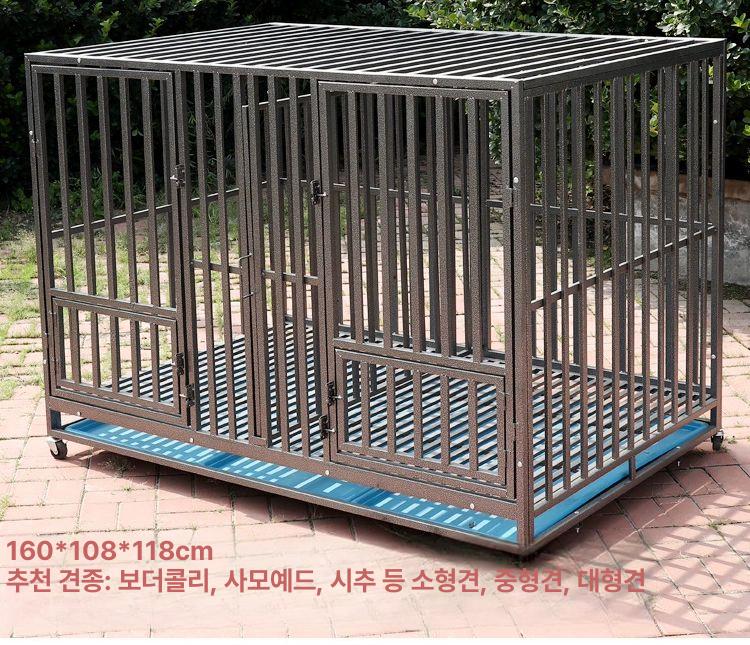 대형견 케이지 강아지 고양이 철장 야외 이동 사육장 펜스 망 파이프 - 상세 이미지 5