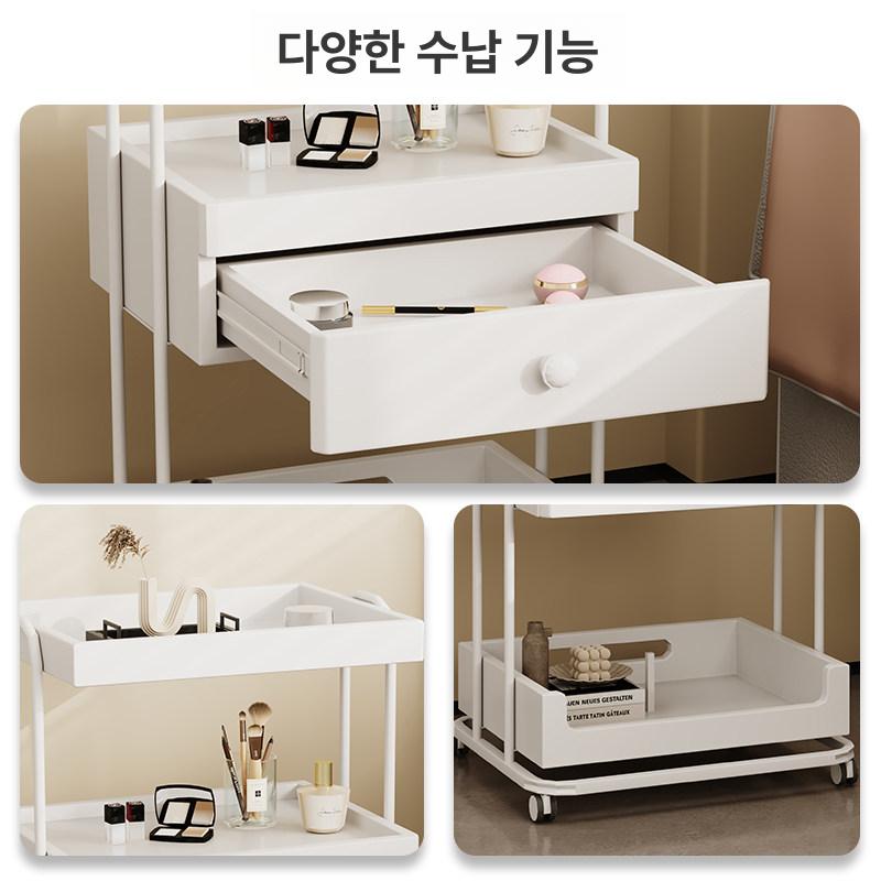 피부샵 왜건 화이트 이동식 바퀴 다용도 미용카트 웨건 트롤리 미용도구 정리대 - 상세 이미지 3