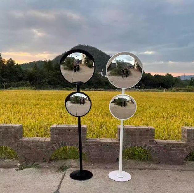 원형 볼록 보조 안전거울 직경 조절 카페 포토존 매장 거울 받침대 프레임 - 상세 이미지 3