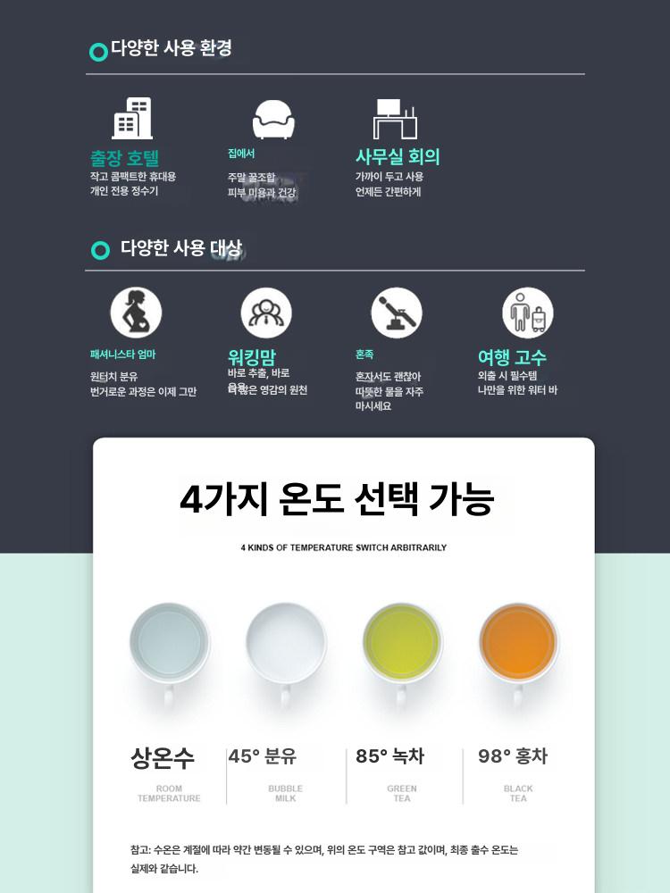 차박 미니온수기 온도조절 미니순간온수기 휴대용온수기 캠핑용 순간가열 야외 낚시 - 상세 이미지 5