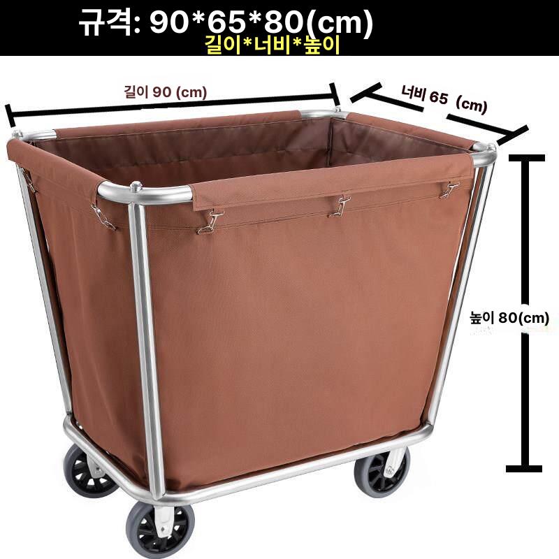 대형 세탁물카트 운반수레 이불 수거 트롤리 린넨카트 타올 휠 런드리 바퀴 숙박업소 - 상세 이미지 3