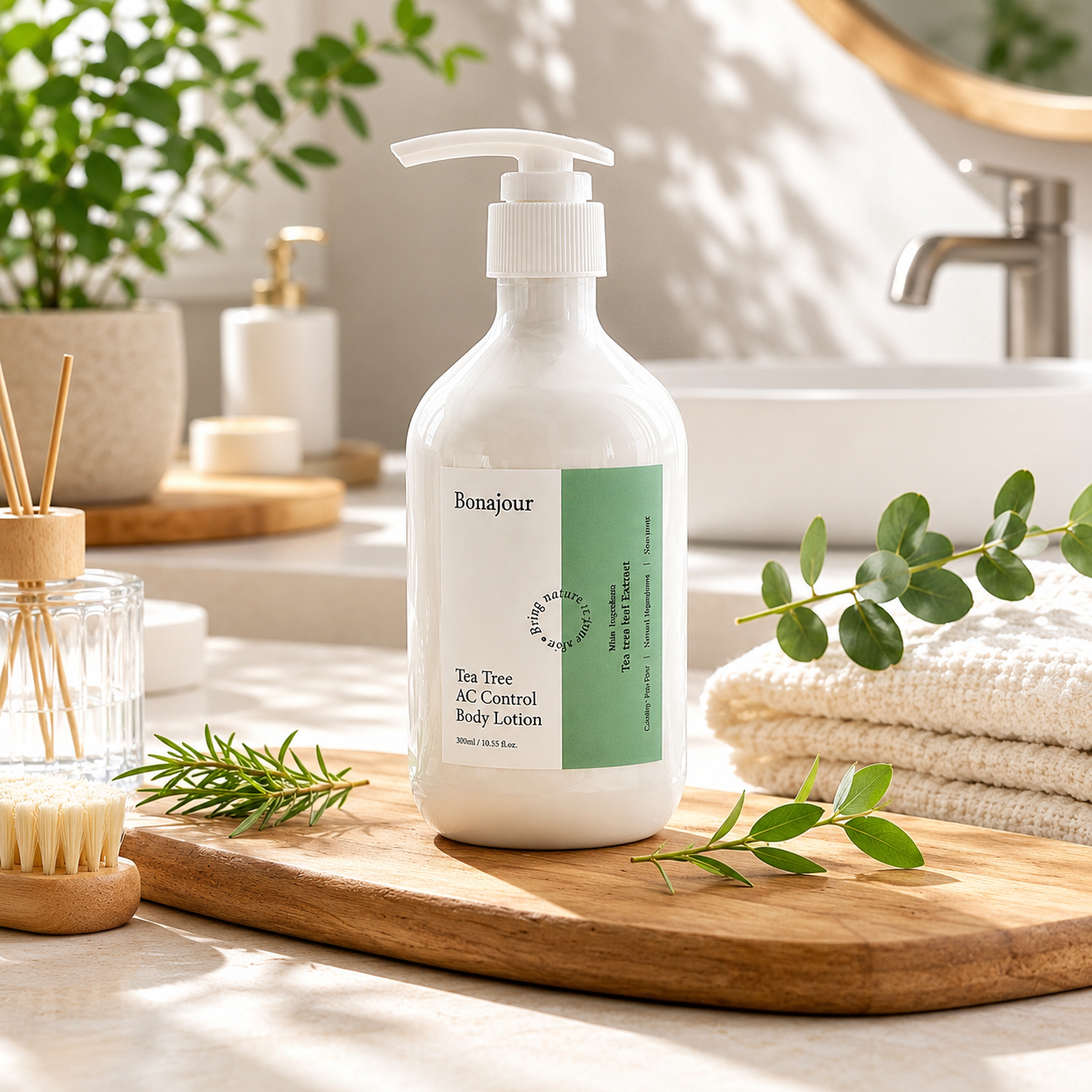 보나쥬르 비건 티트리 바디로션 / 지성피부 등드름 진정케어 300ml - 상세 이미지 2