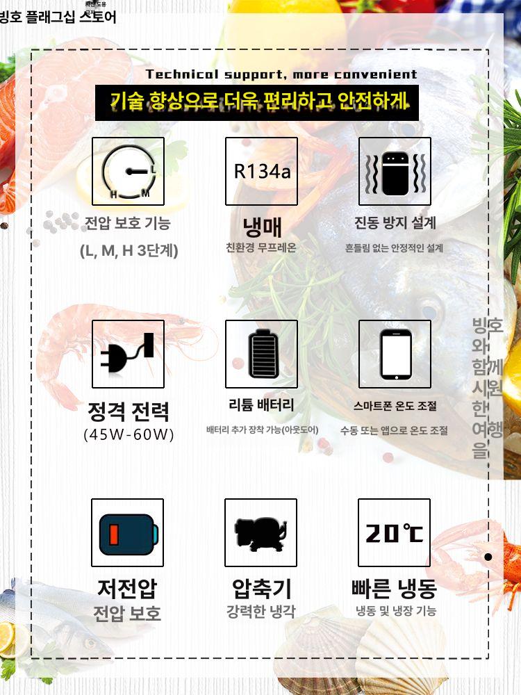차량용 냉장고 소형 미니 아이스박스 차박 트럭 자동차 냉동 보관함 휴대용 - 상세 이미지 4