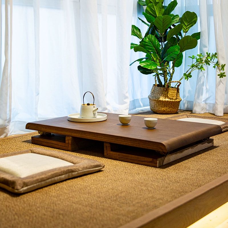 우드 원목좌식테이블 일본식 카페 인테리어 티테이블 찻상 다도 전통 조립 다과상 - 상세 이미지 4