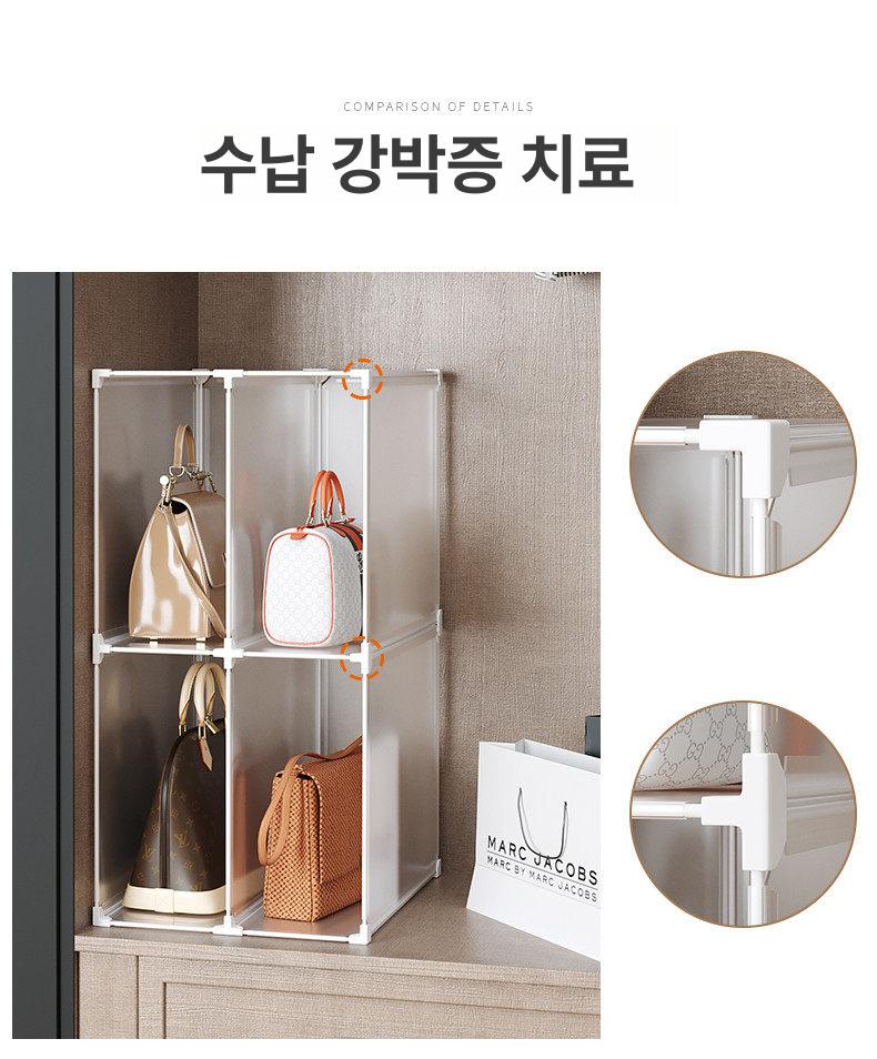 가방장 정리함 투명 수납장 보관 진열대 책가방 학원가방정리 칸 사무실 - 상세 이미지 4