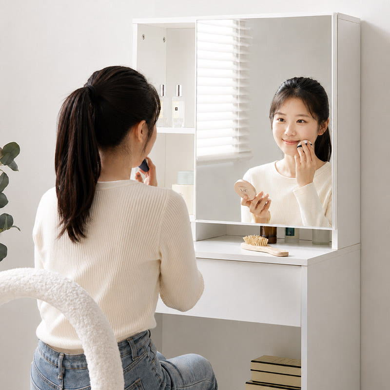 e스마트 마카롱 수납화장대 600 거울포함 가격 추이 e스마트 e스마트 마카롱 수납화장대 600 거울포함 - 최저가 128,000원