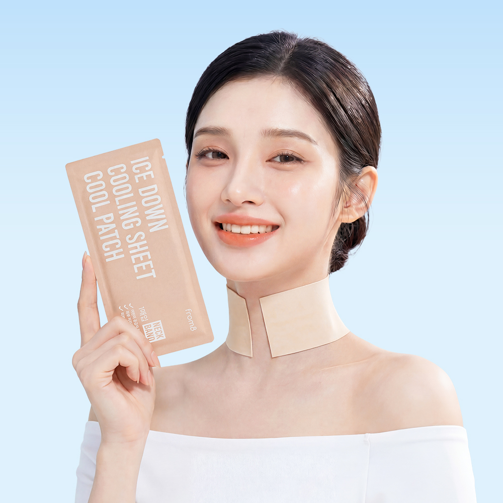 [무향 무색소] 프롬비 넥쿨러 쿨패치 쿨링시트 아이스 열냉각 27×5.5cm 피부안전 1개입, 10개 - 상품 이미지