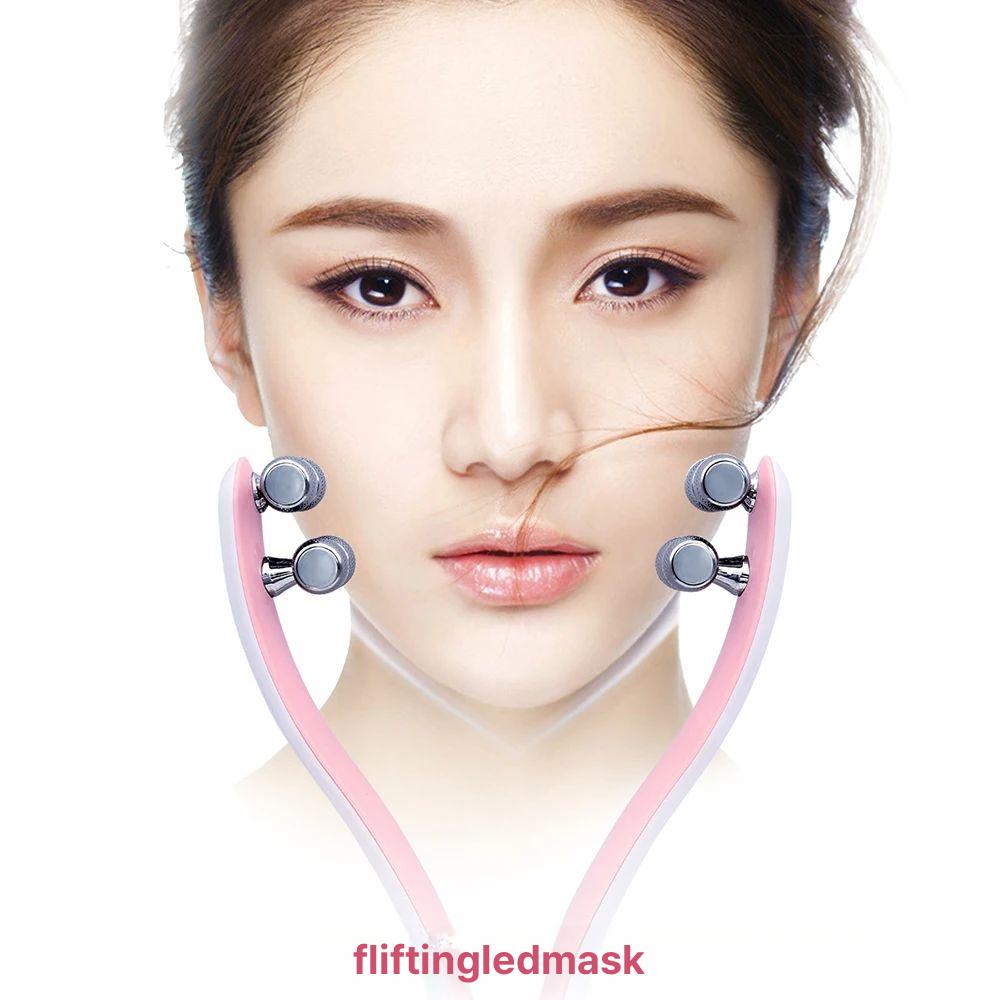 리프팅 페이스롤러 핑크 턱살 이중턱 괄사 얼굴 미용 리프트 기구 붓기제거 퍼밍 라인 - 상세 이미지 3