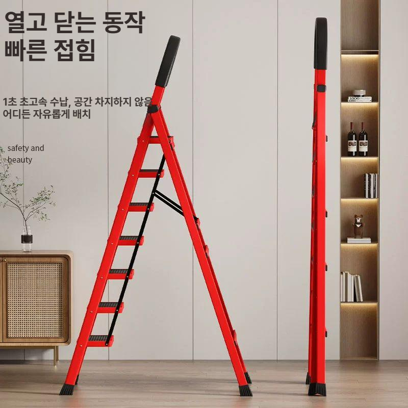 복층 계단사다리 접이식계단 계단식 플랫폼 직선 실내용 튼튼한 가설계단 다락계단 - 상세 이미지 3