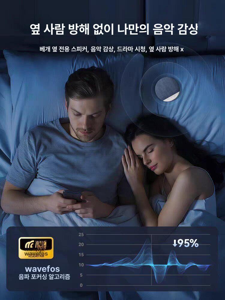 블루투스 베개스피커 수면음악 기본구성 타이머 배게스피커 수면용 베개밑 백색소음 - 상세 이미지 3