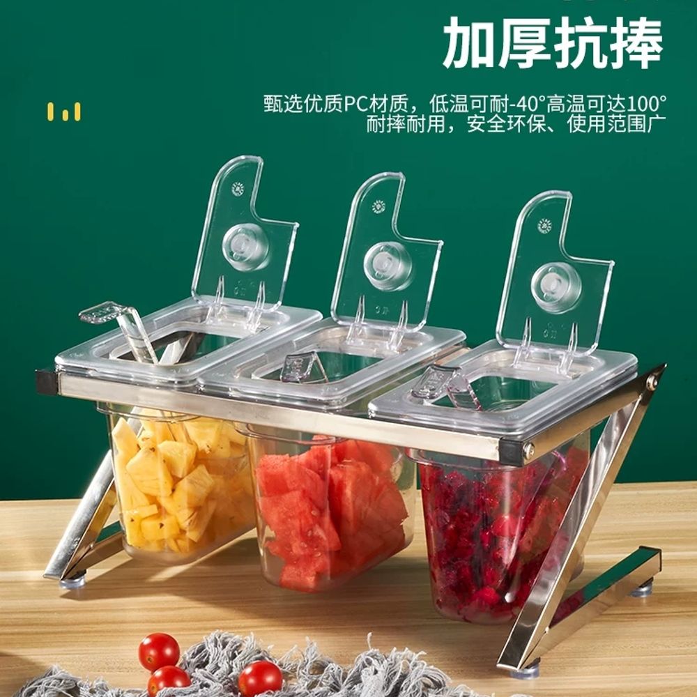패키지 조미료통 아크릴 업소용 재료 소스통 반찬통 주방 토핑 음식점 분말통 - 상세 이미지 3