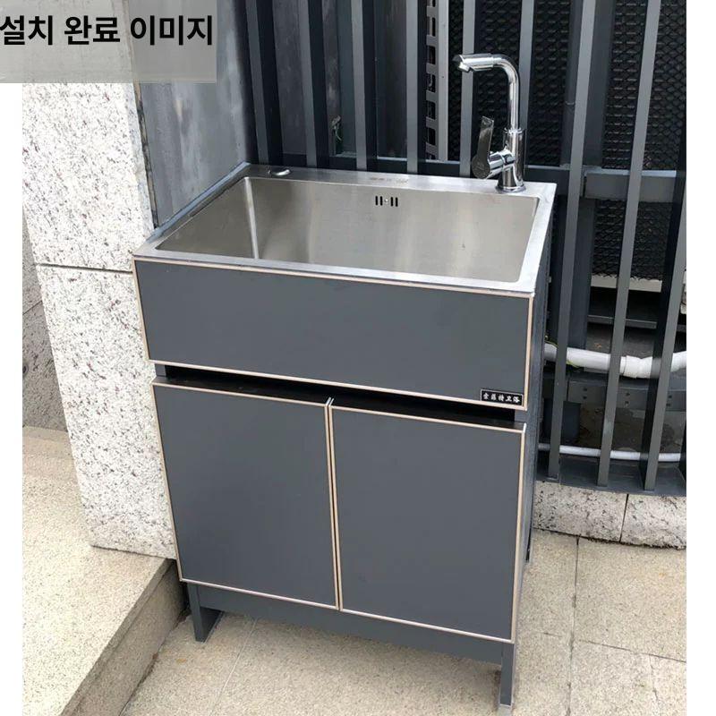 탕비실 소형싱크대 교체 원룸 사각 부엌 설치 간이 싱크볼 사무실싱크대 팬션 다용도 - 상세 이미지 4