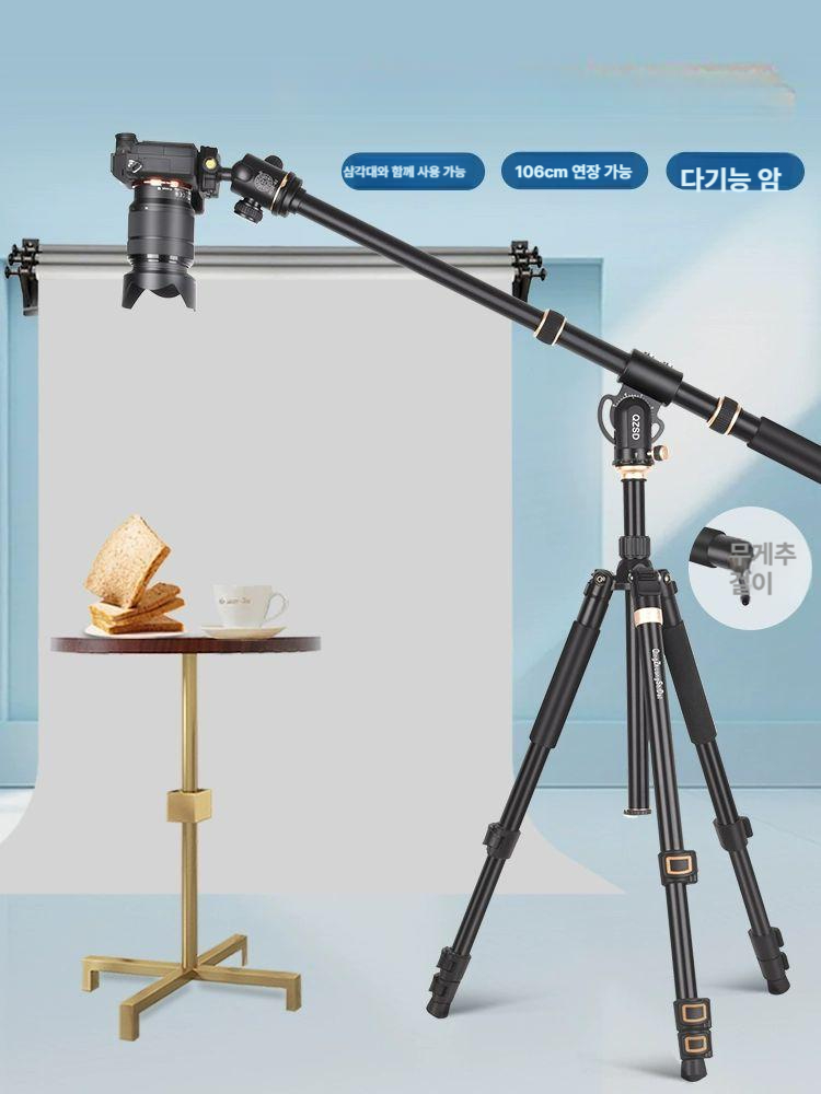 dslr 삼각대 탑뷰 수직 스탠드 헤드 항공샷거치대 부감샷 센터록 암 탁상용 - 상품 이미지