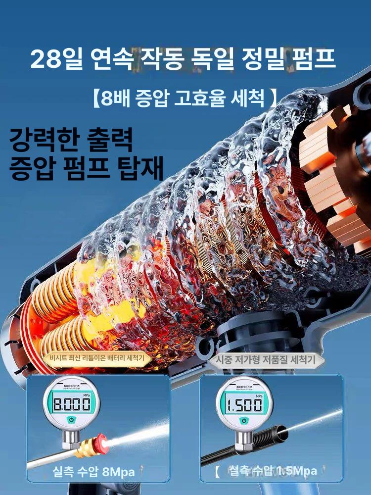 충전식 무선고압세척기 가정용 노즐 배터리 고압건 세차용 호환 무선세차건 워터건 - 상세 이미지 2