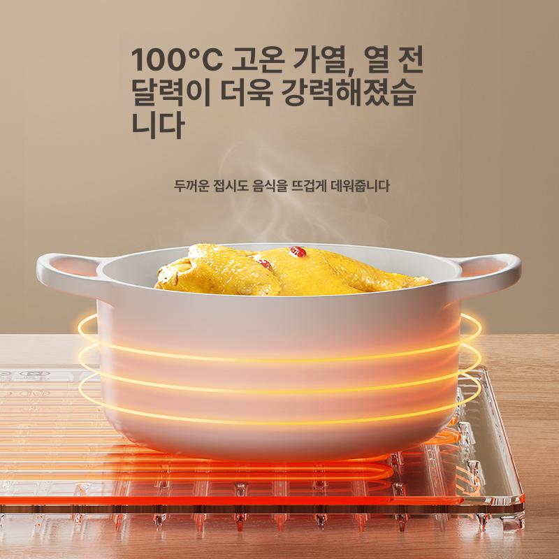 플레이트 실리콘푸드워머 접이식 가정용 온열패드 보온패드 다기능 온도조절 음식워머 - 상세 이미지 3