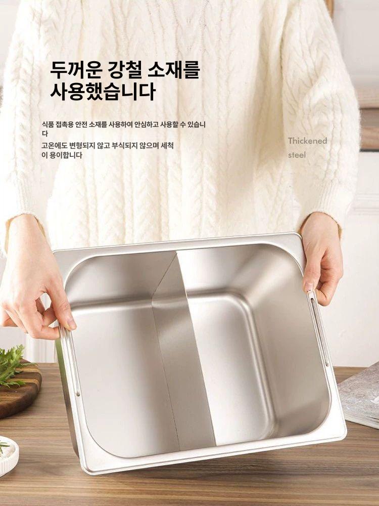 전골냄비 어묵탕 국수 매운탕 스테인리스 업소용 캠핑 손잡이 깊은 냄비 - 상세 이미지 3