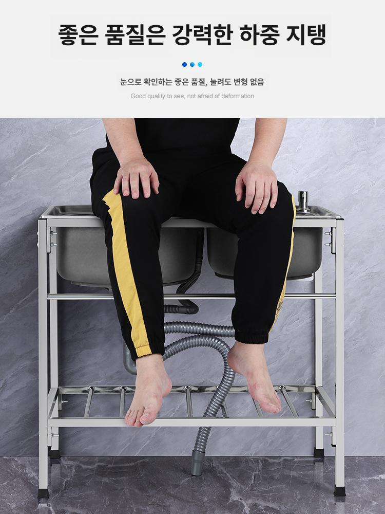 캠핑장 개수대 대형 글램핑장 싱크볼 올스텐 설거지 배수구 야외싱크대 워시스테이션 - 상세 이미지 4