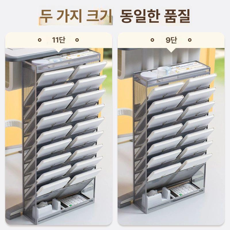 파일꽂이 정리함 플라스틱 벽걸이 평평한 파일 랙 서류 꽂이 트레이 투명 벽걸이형 - 상세 이미지 3