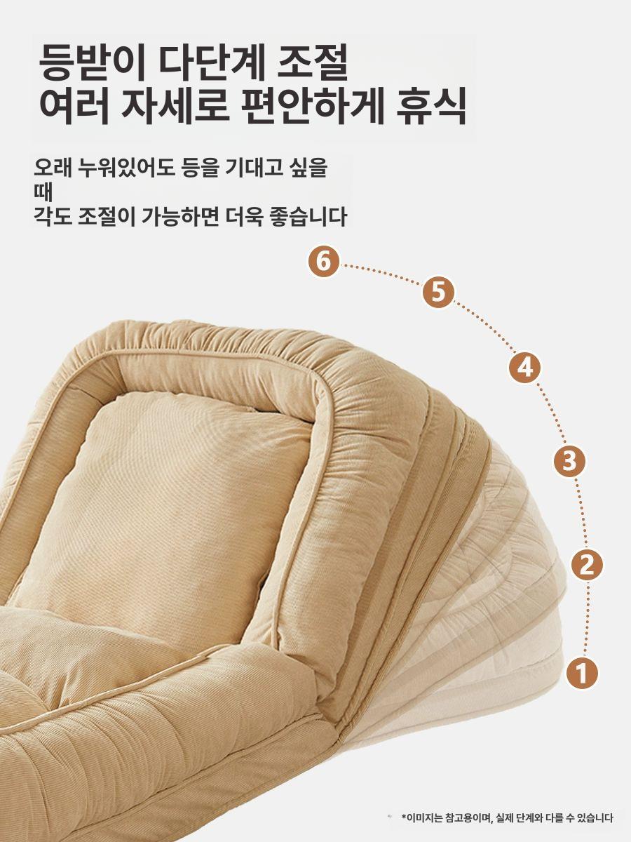 접이식 소파침대 매트 1인용 원룸 거실 자취방 침구 수납형 폴딩 침대 - 상세 이미지 4