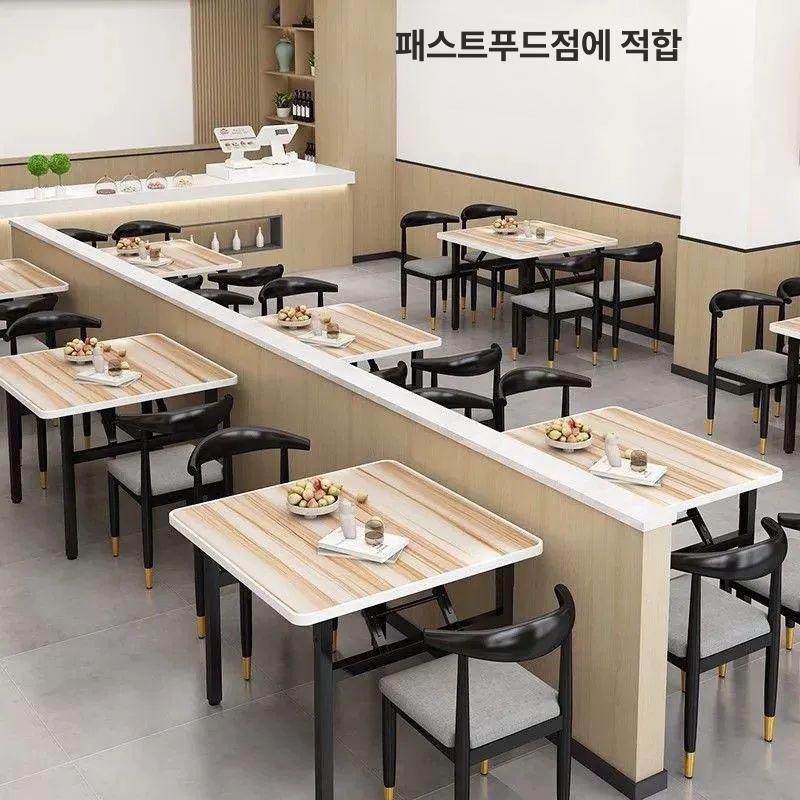 사각 1인식탁 간이식탁 원형 간단한 접이식테이블 공간활용 캠핑 야외 간이테이블 - 상세 이미지 4