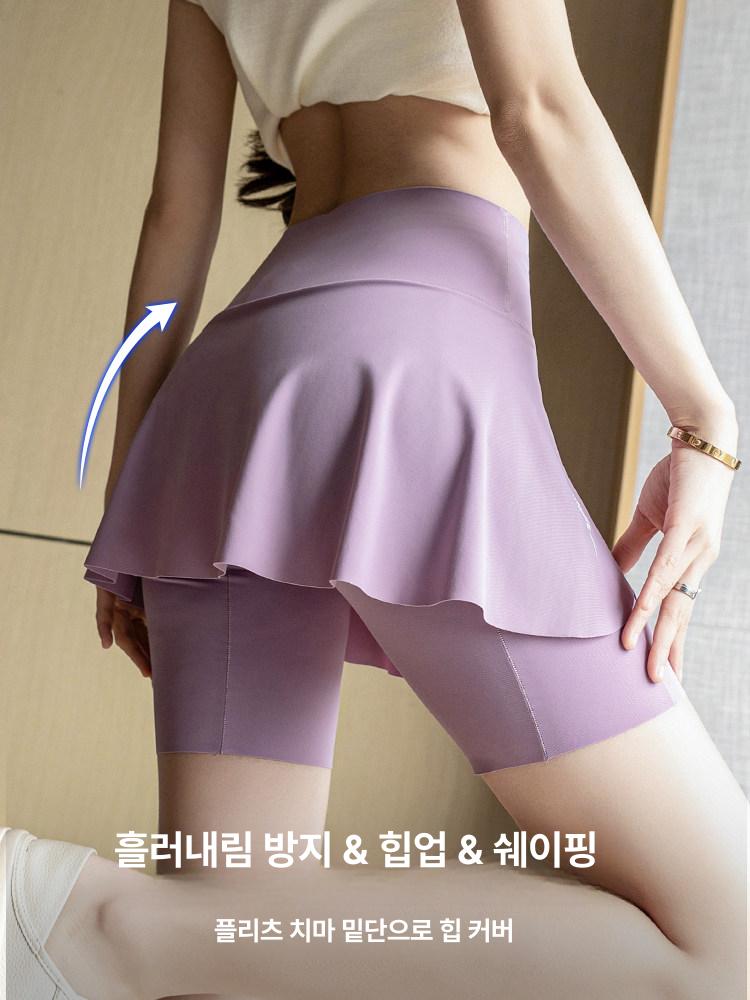 여자 빅사이즈 3부 7부 9부 포켓 주머니 요가 러닝 피트니스 치마 바지 레깅스 - 상세 이미지 4