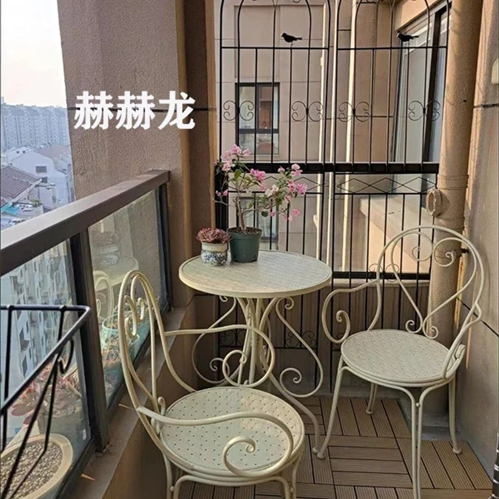 테라스 야외테이블 철제 티테이블 엔틱 빈티지테이블 카페 베란다 원형 유럽풍 가든 이미지 6