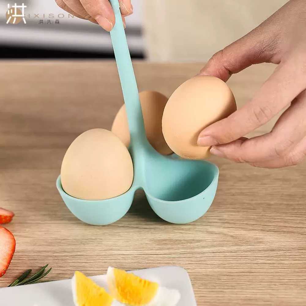 트레이 계란틀 긴 국자 홀더 도구 반숙 달걀삶기 실리콘계란삶기 계란찜기 받침 - 상세 이미지 2