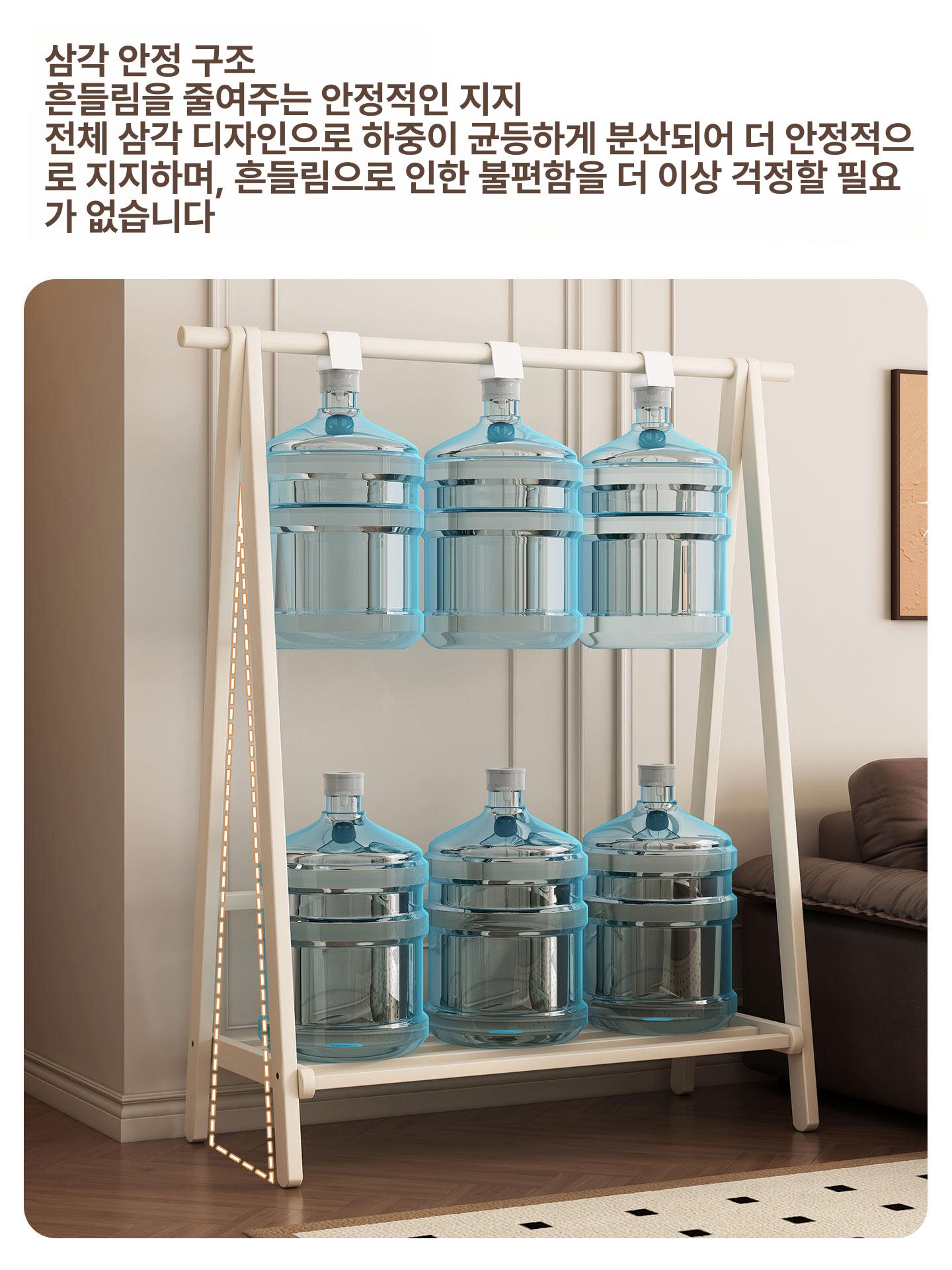 수납 스탠딩옷걸이 튼튼한 원목행거 틈새 고정식 파이프 스탠딩행거 북유럽풍 자취방 - 상세 이미지 3
