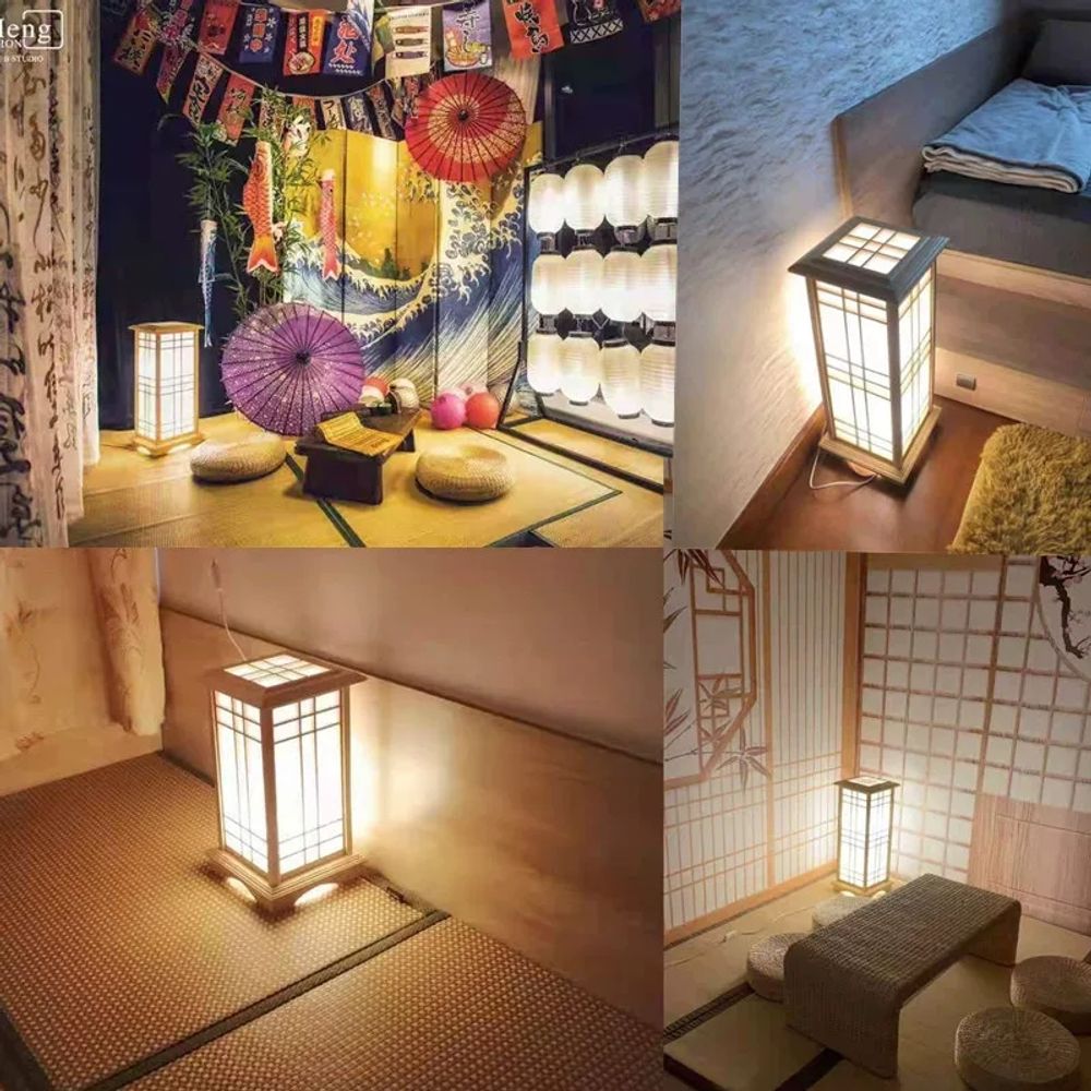 LED 한지무드등 카페 실내 스탠드 인테리어 한지램프 전통등 한지조명 한지공예 엔틱 - 상세 이미지 5