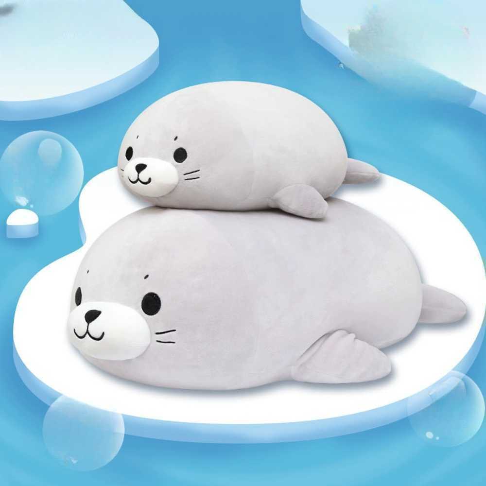 물개인형 배게 큰 안고자는 바디필로우 회색물범 모찌인형 바다표범 베개 낮잠인형 - 상품 이미지