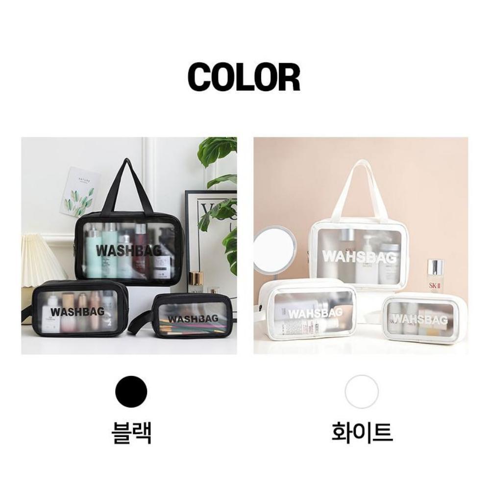 물놀이가방 여행파우치 비치백 워시백 반투명 방수가방 다용도 수영장 이미지 7