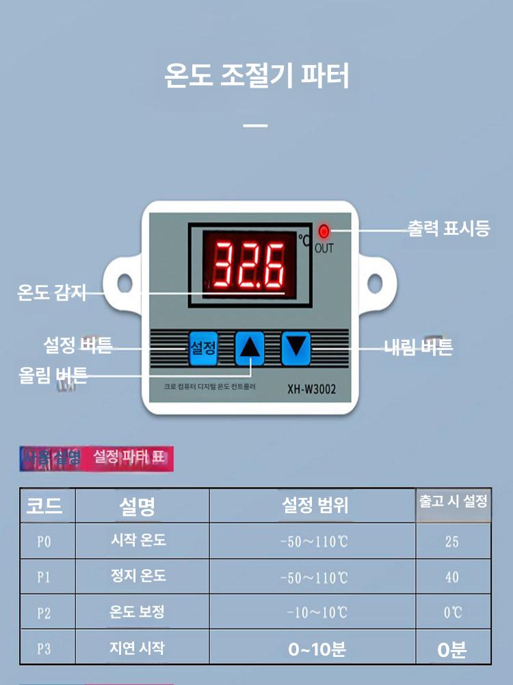 디지털 컴퓨터 온도 제어 기능 스위치 소형 쿨러 냉각 섀시 수냉 지능형 조절 선 컨트롤러 - 상세 이미지 3