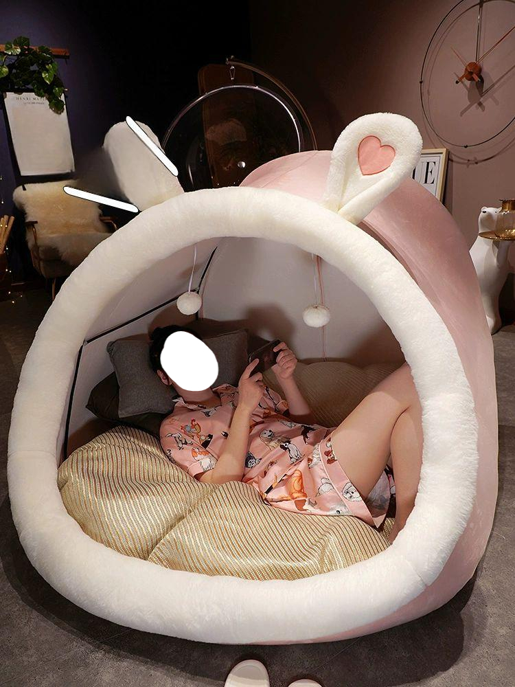 대형쿠션 인간둥지침대 바닥매트 분리형커버 소파 거실 방지 미끄럼 - 상세 이미지 3