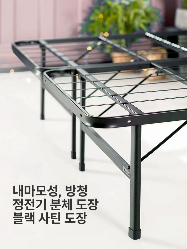 수납형 침대프레임 서랍형 대형 원목 리프트업 이중침대 무헤드 평상형 부부 나무 트윈 철제 - 상세 이미지 4