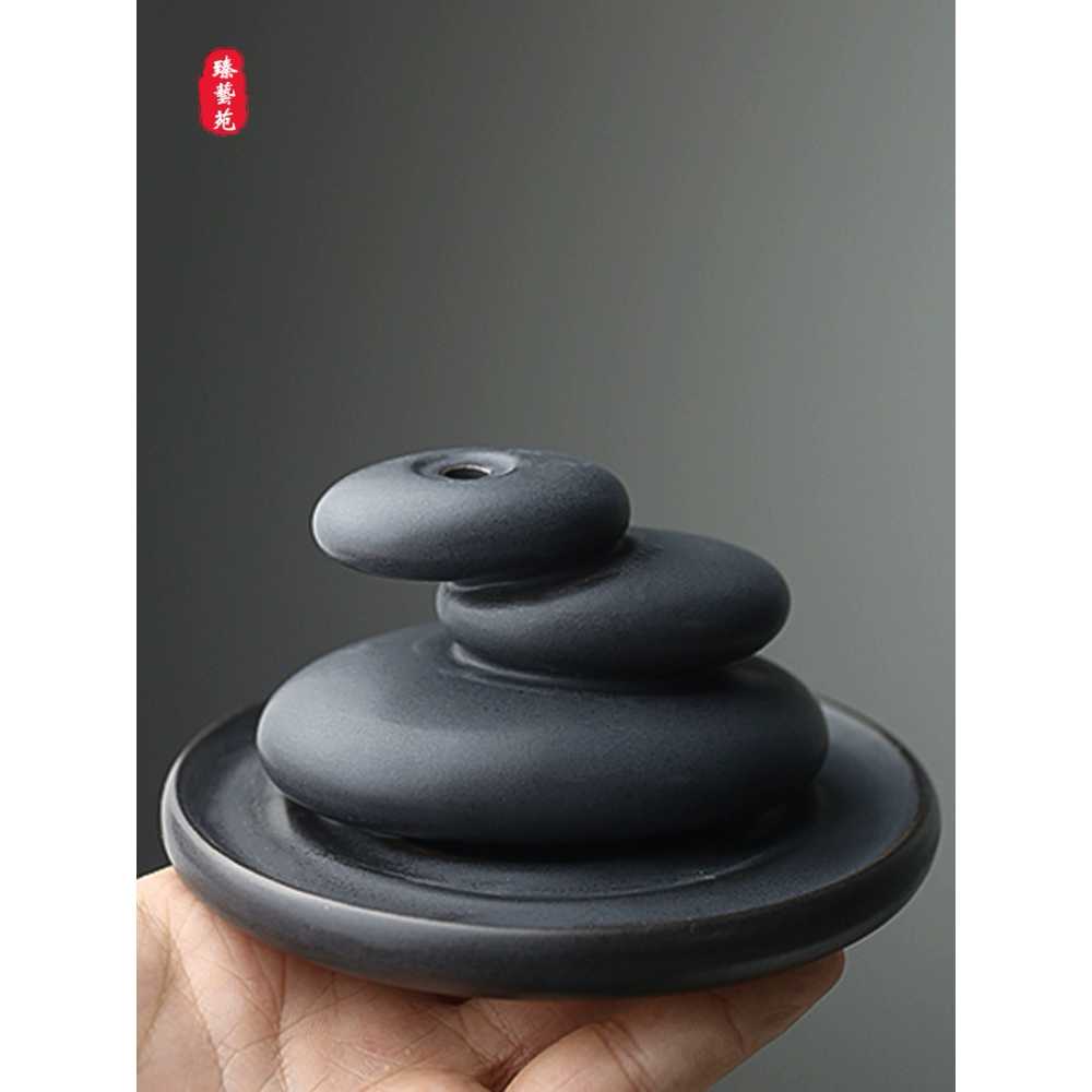 향받침대 향홀더 향스틱 장식품 아로마 조약돌 모양 촛대 피우기 향꽂이 뱃사공 - 상세 이미지 2