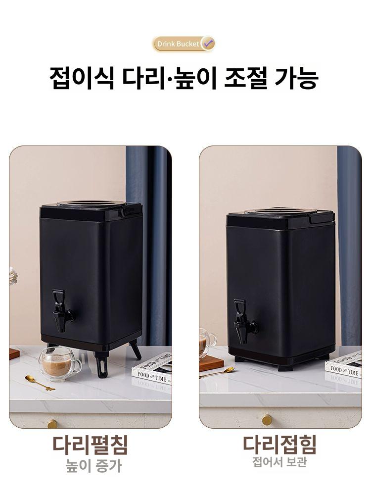 단열 업소용 전기물통 전기물끓이기 상업용 보온통 보온물통 장국통 온수물통 육수 - 상세 이미지 4