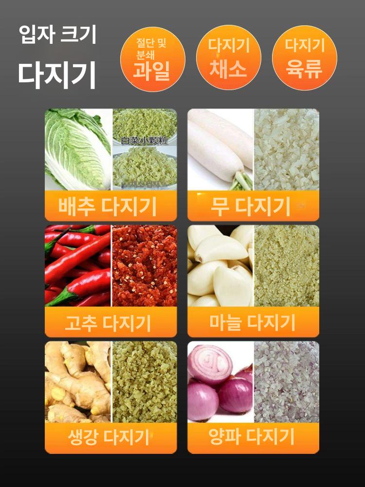 야채커터기 야채슬라이서 다이스 다지기 파썰기 슬라이스 채소절단 파써는기계 파절이 - 상세 이미지 5